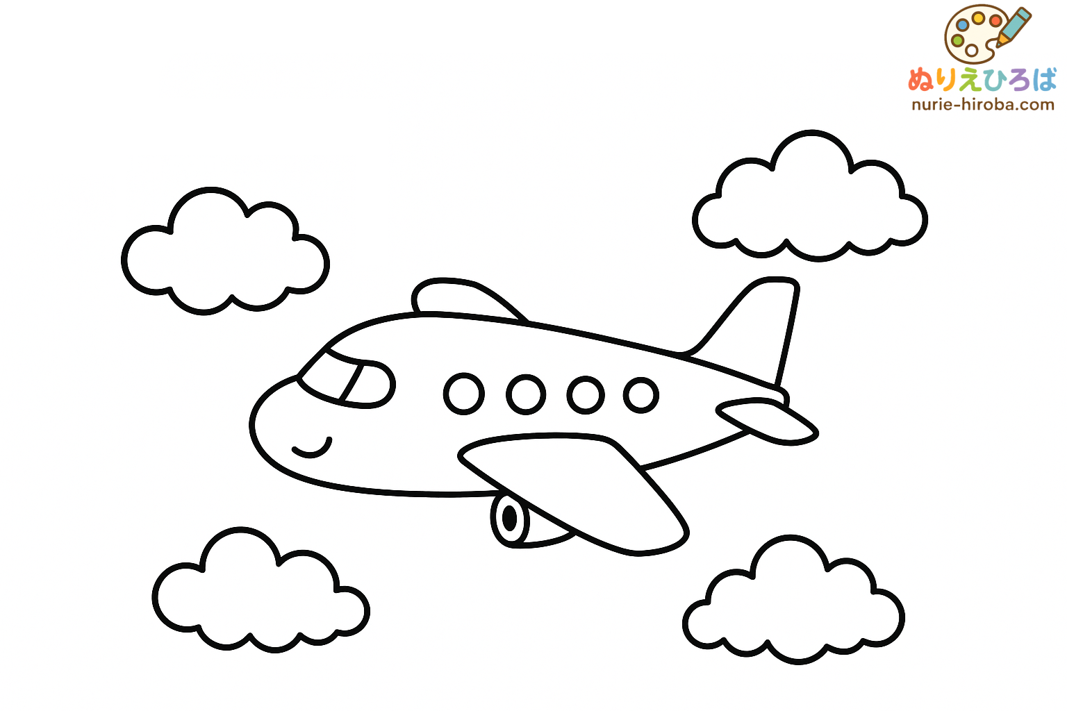 飛行機の塗り絵（プレビュー）