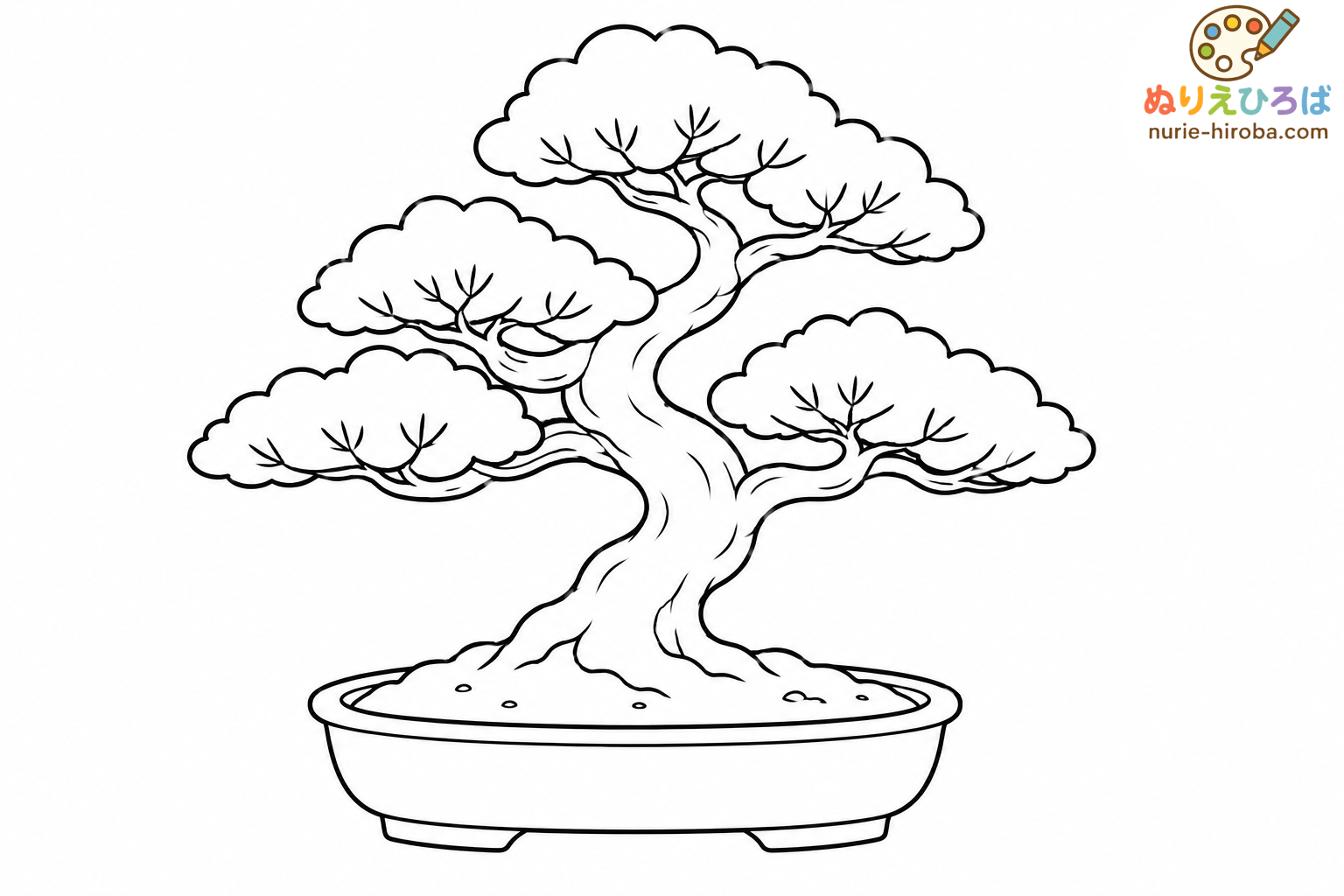 盆栽の塗り絵（プレビュー）