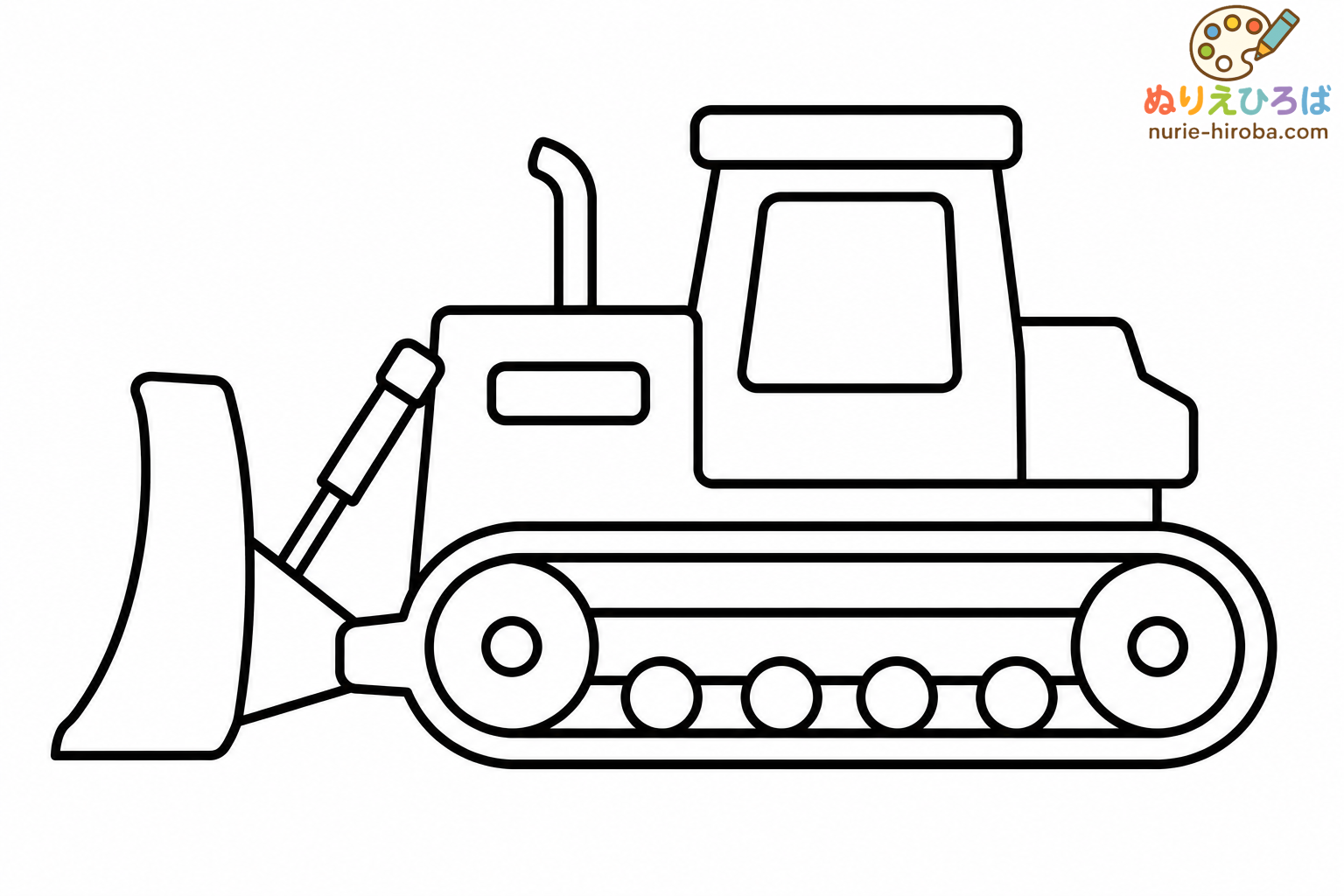 ブルドーザーの塗り絵（プレビュー）