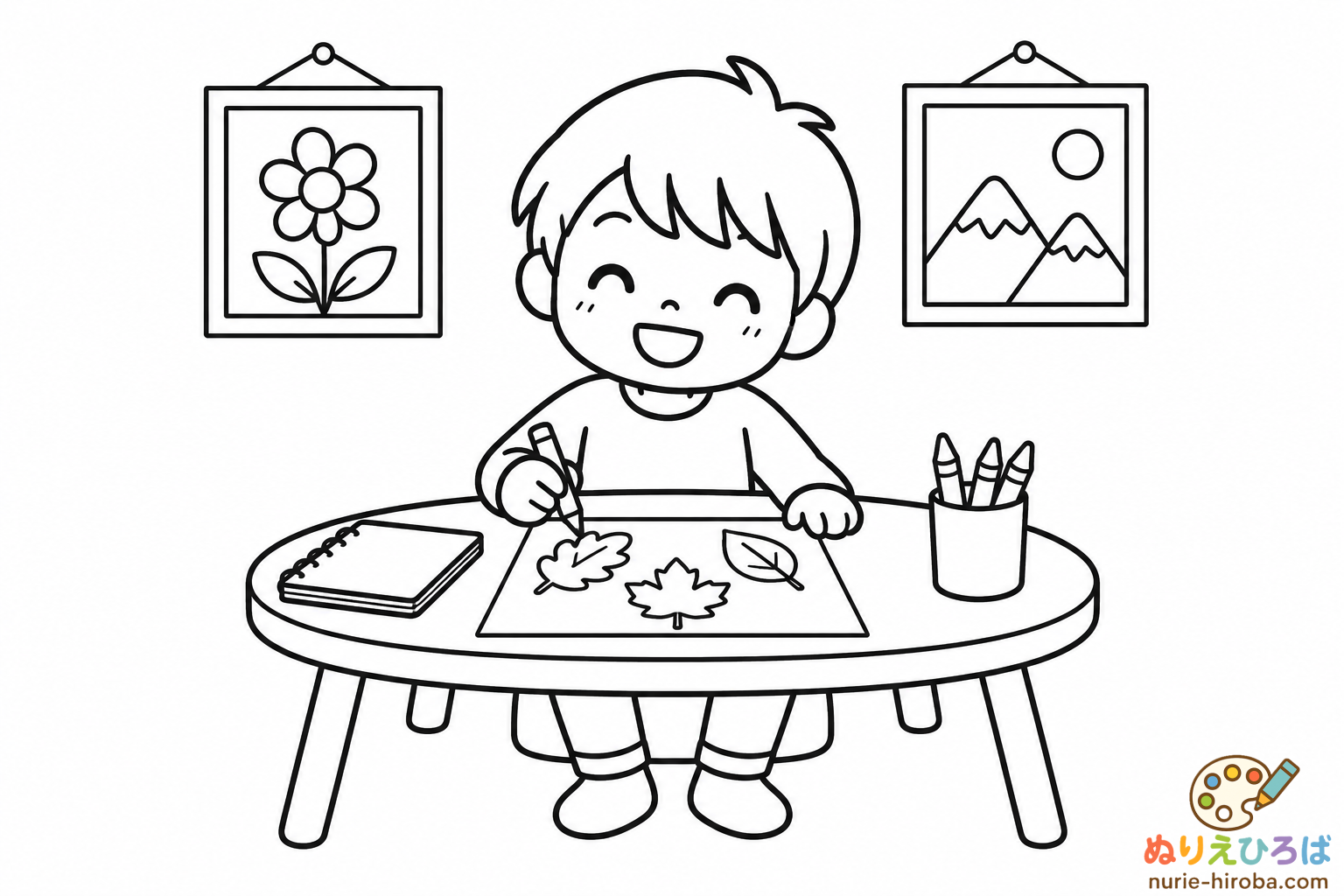 文化の日のお絵かきの塗り絵（プレビュー）