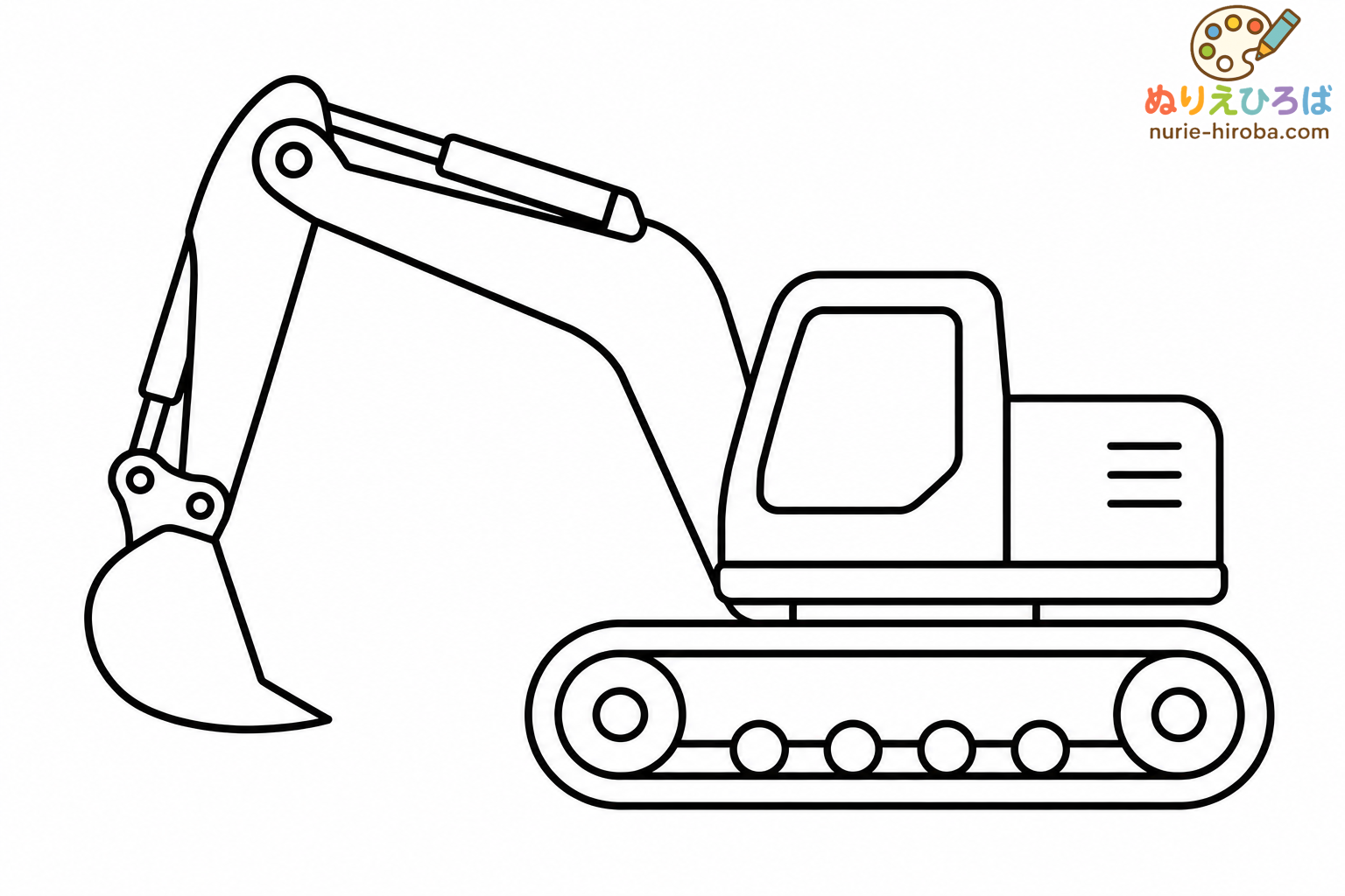 ショベルカーの塗り絵（プレビュー）