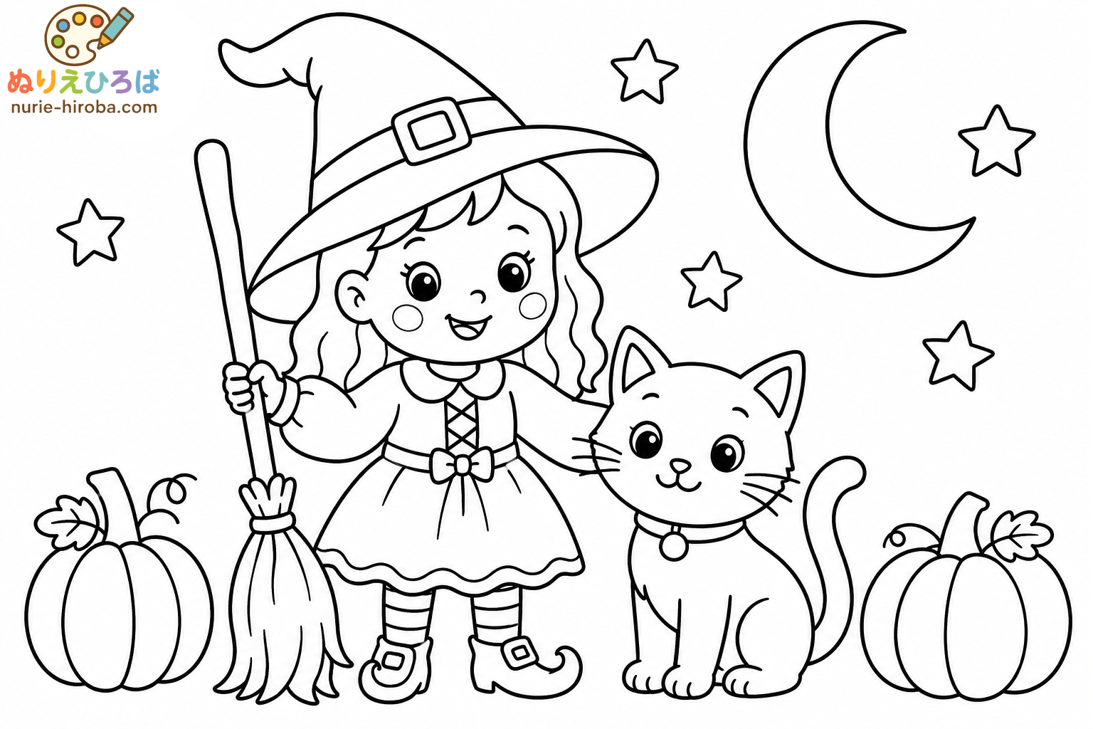 ハロウィン４の塗り絵（プレビュー）