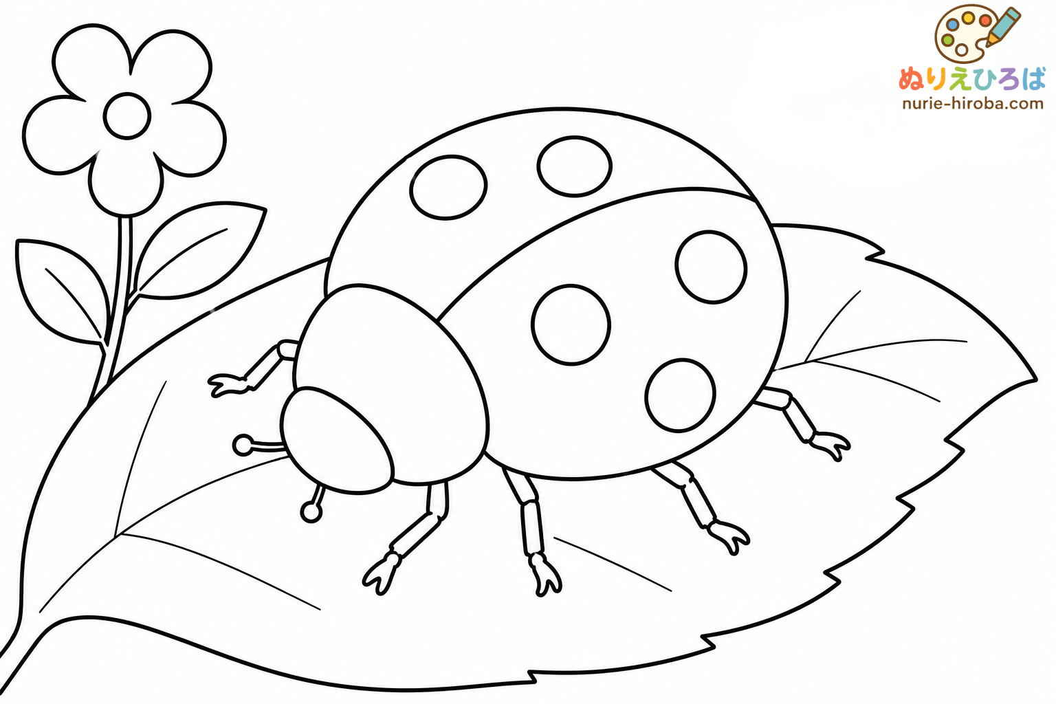 てんとう虫の塗り絵（プレビュー）