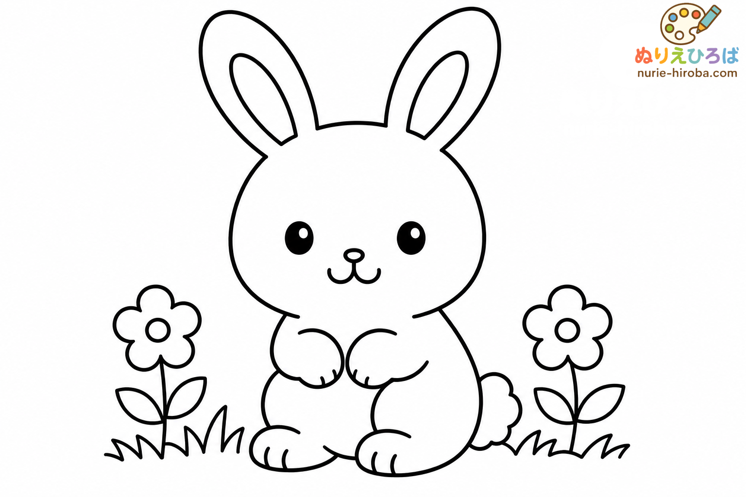 うさぎの塗り絵（プレビュー）