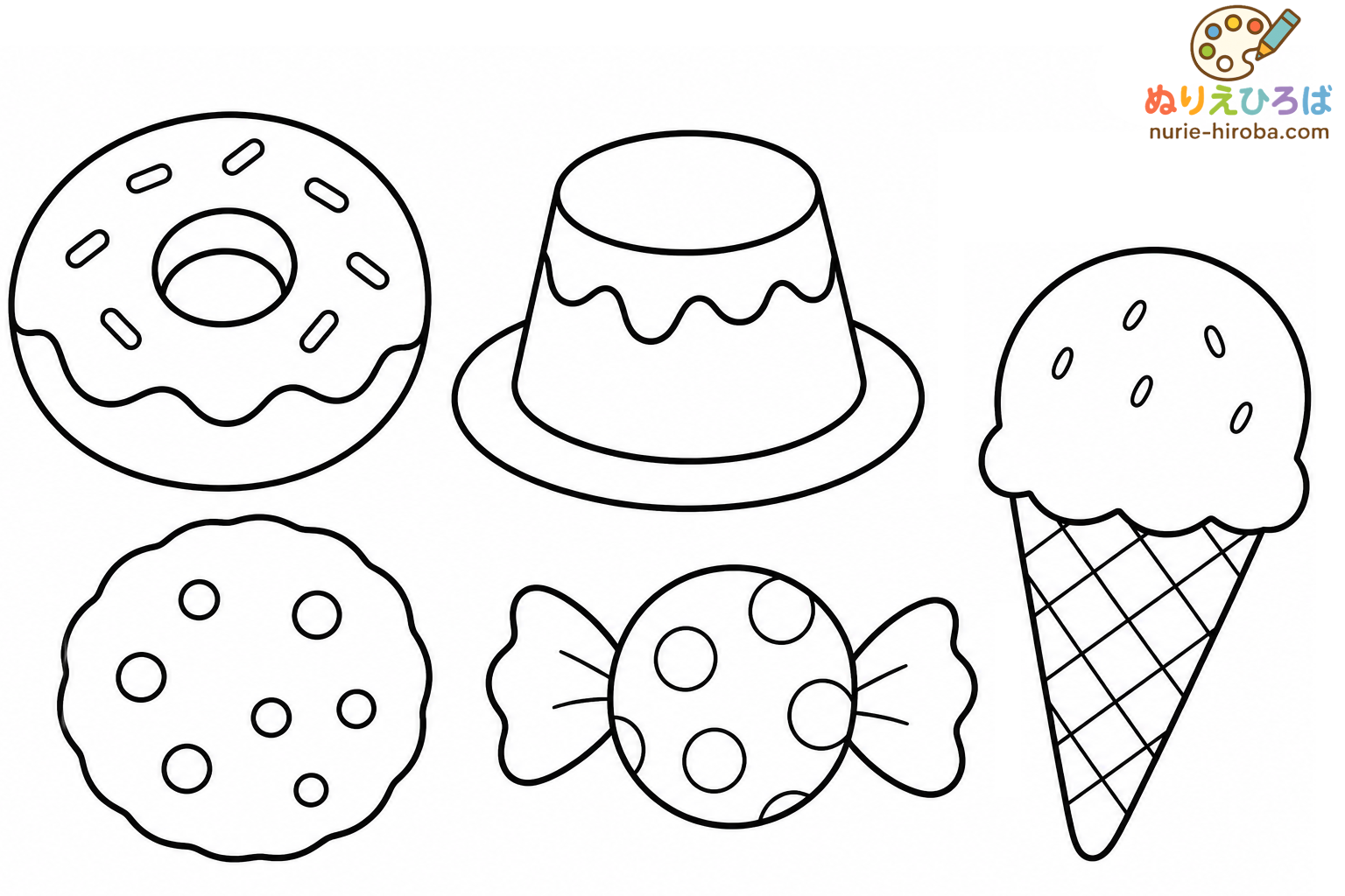おやつの塗り絵（プレビュー）