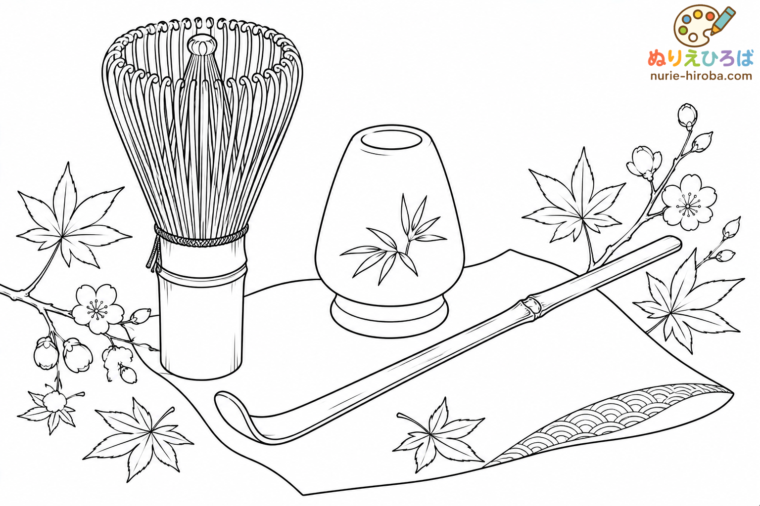 茶器の塗り絵（プレビュー）