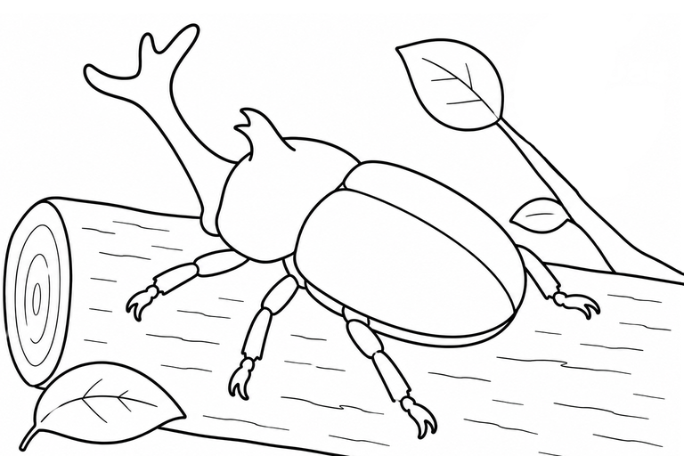 虫・昆虫の塗り絵例