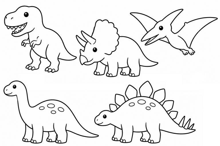 恐竜の塗り絵