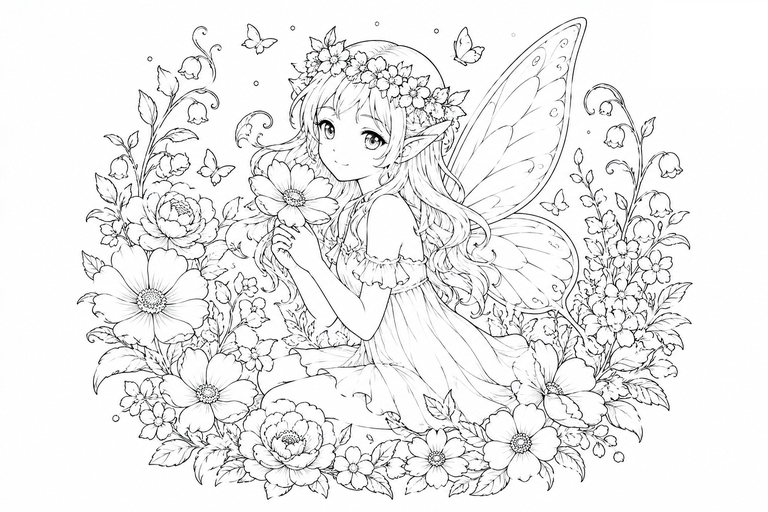 妖精2の塗り絵
