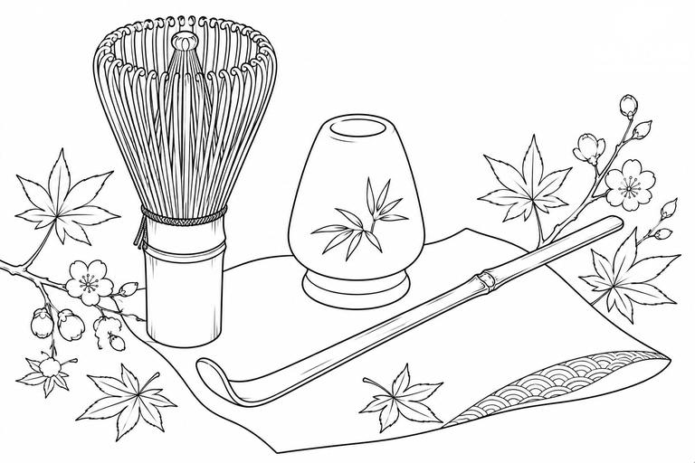 茶器の塗り絵